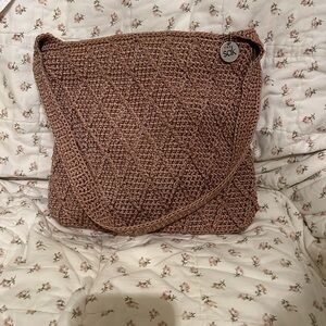 The Sak Boho Woven Neutral Shoulder Bag, Excellent Condition